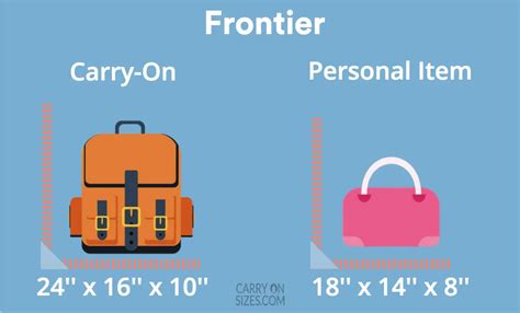 frontier carry on bag size